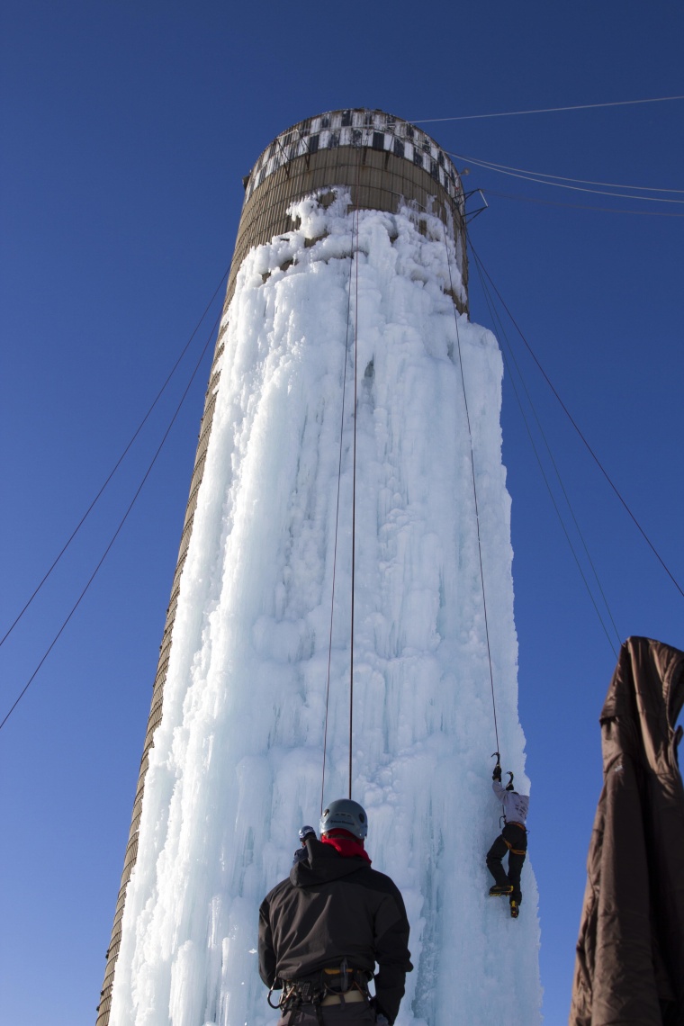 silo ice climbing