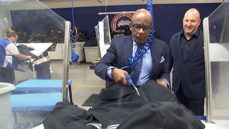 Al Roker at the Canada Goose coat factory