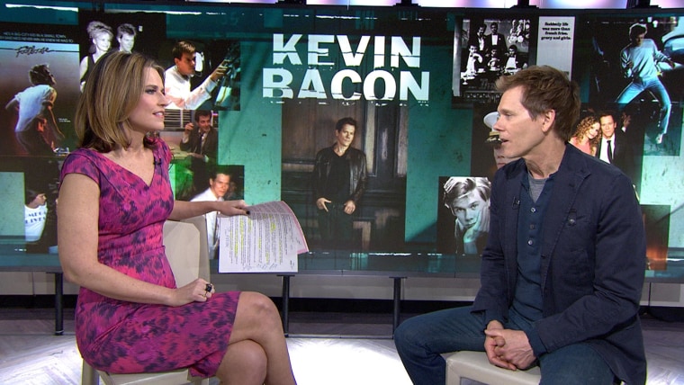 Savannah Guthrie and Kevin Bacon.