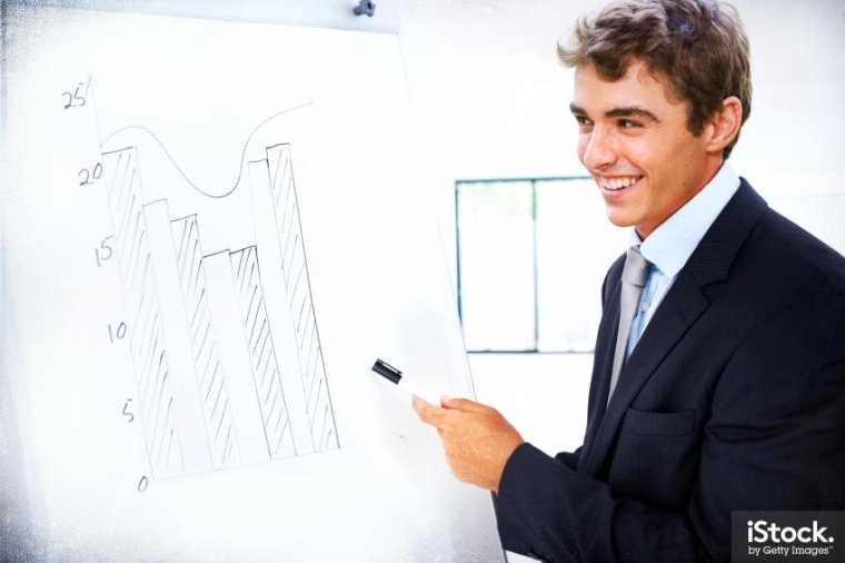 Dave Franco stages a boardroom presentation in one of several stock photos promoting his film "Unfinished Business."