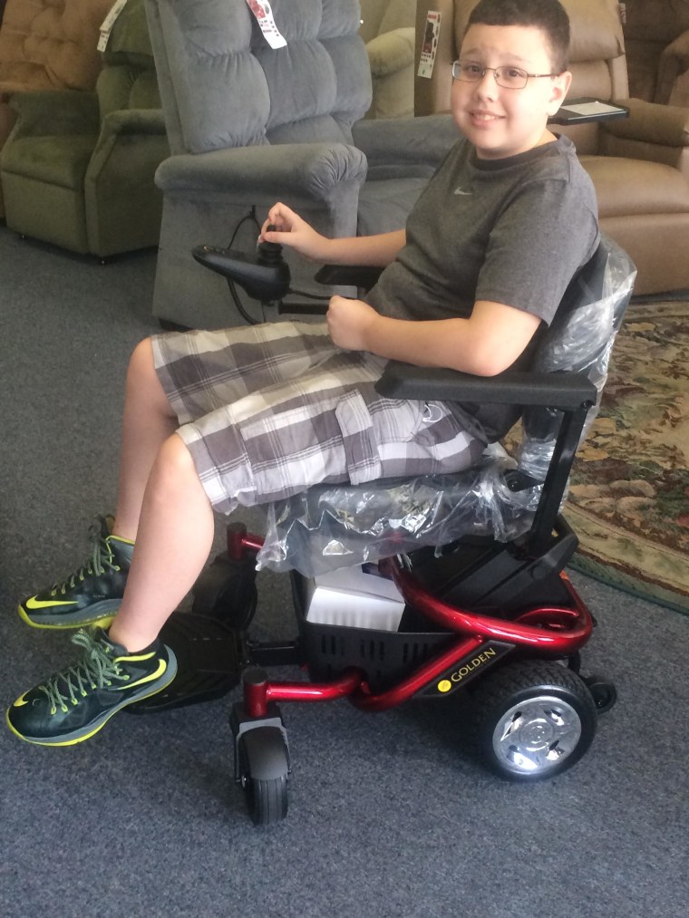The once thriving boy now had to use a wheelchair to get around. He was losing his vision and was in constant agony with neck pain.