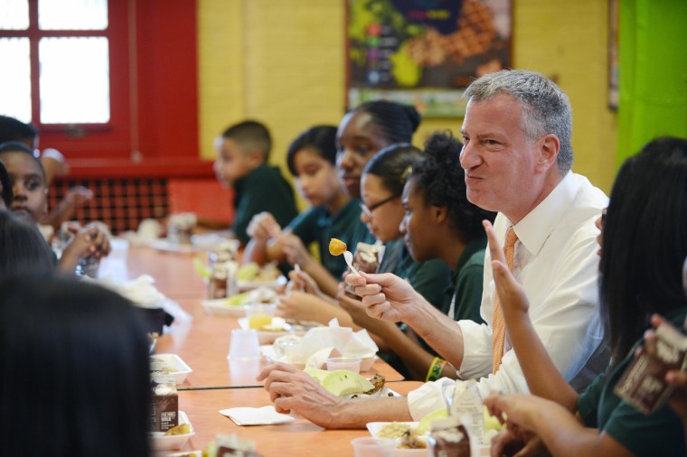 New York Mayor Bill de Blasio Visits Inner Force Early Childhood Learning Center