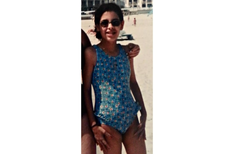 Image: Carmen Cusido at the beach during the summer of 1996.
