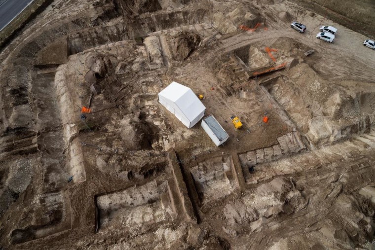 Image: Funerary complex where archaeologists discovered a Celtic prince's tomb