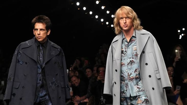 Ben Stiller and Owen Wilson got into their "Zoolander" characters for Valentino's fall-winter 2015-2016 ready to wear fashion collection, presented at Paris Fashion Week.