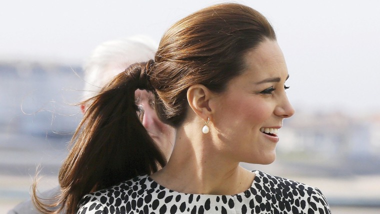 Britain's Catherine, Duchess of Cambridge, arrives to visit an art gallery in Margate, southern England