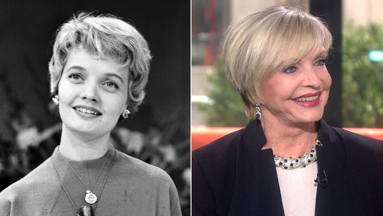 Then and now: Florence Henderson in 1959, and in 2015.