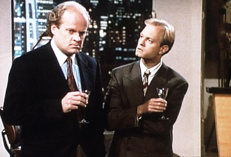 FRASIER, (from left): Kelsey Grammer, David Hyde Pierce, 1993-2004. © NBC / Courtesy: Everett Collec