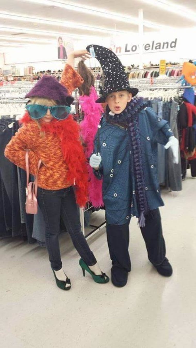 My kids thrift shoppin'