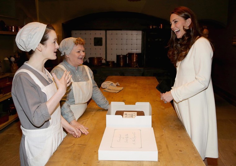 Image: The Duchess Of Cambridge Visits The Set Of Downton Abbey At Ealing Studios