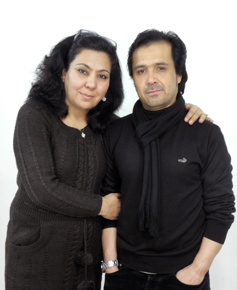 Fauzia Din, 44, with her husband Kanishka Berashk. The U.S. denial of a visa to Berashk has meant the couple has been unable to live together in California since their marriage in 2006.