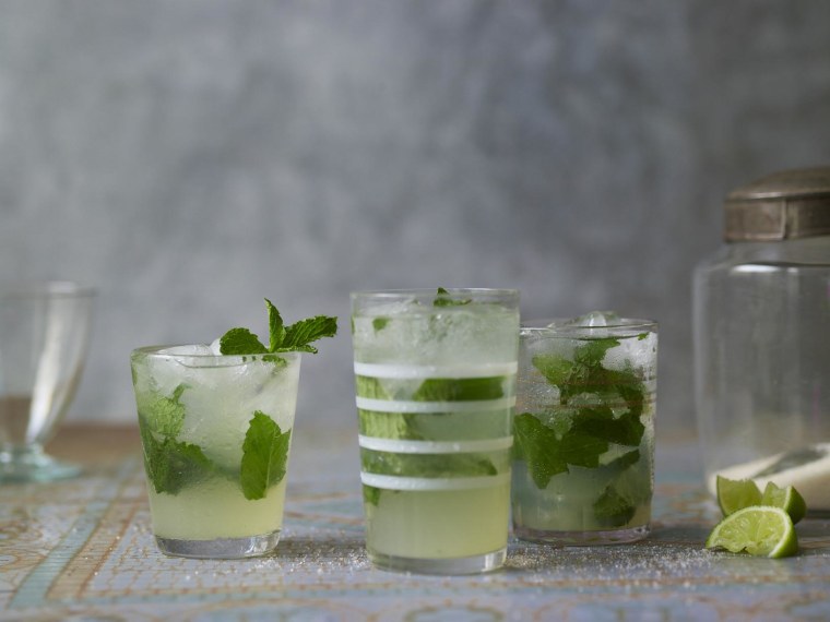 A picture of mojitos from "The Cuban Table: A Celebration of Food, Flavors, And History" By Ana Sofia Pelaez (author) and Ellen Silverman (photographer)