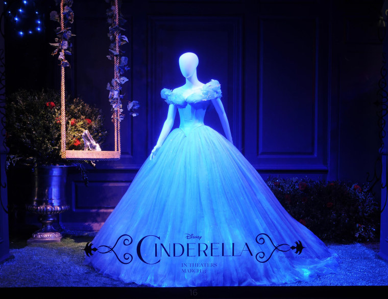 A dress fit for a princess! Saks Fifth Avenue is displaying the actual Cinderella costume used in the film.