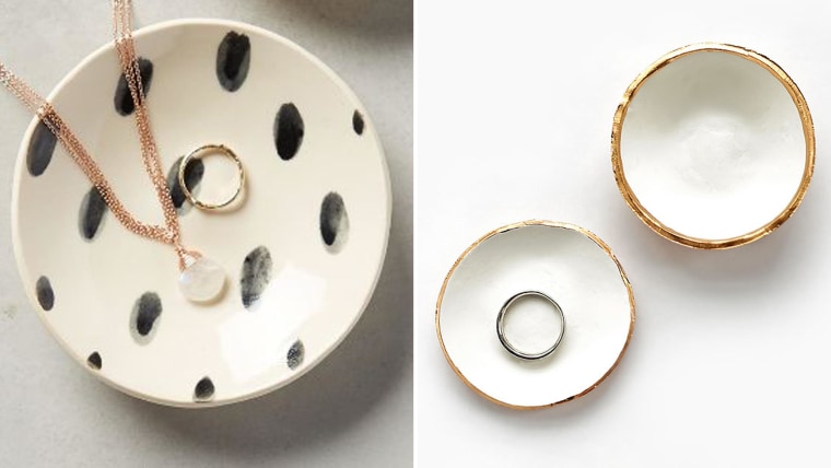 Store your dishes in the Anthropologie bowl on the left, or make your own with the DIY on the right.