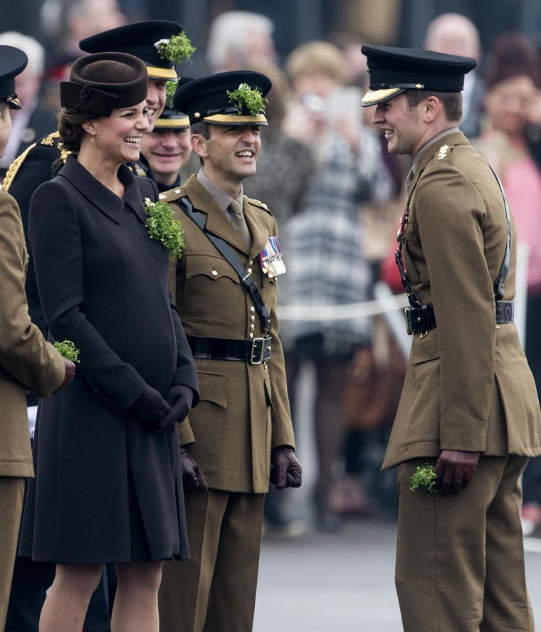 Image: The Duke And Duchess Of Cambridge Attend St Patrick's Day Parade At Mons Barracks