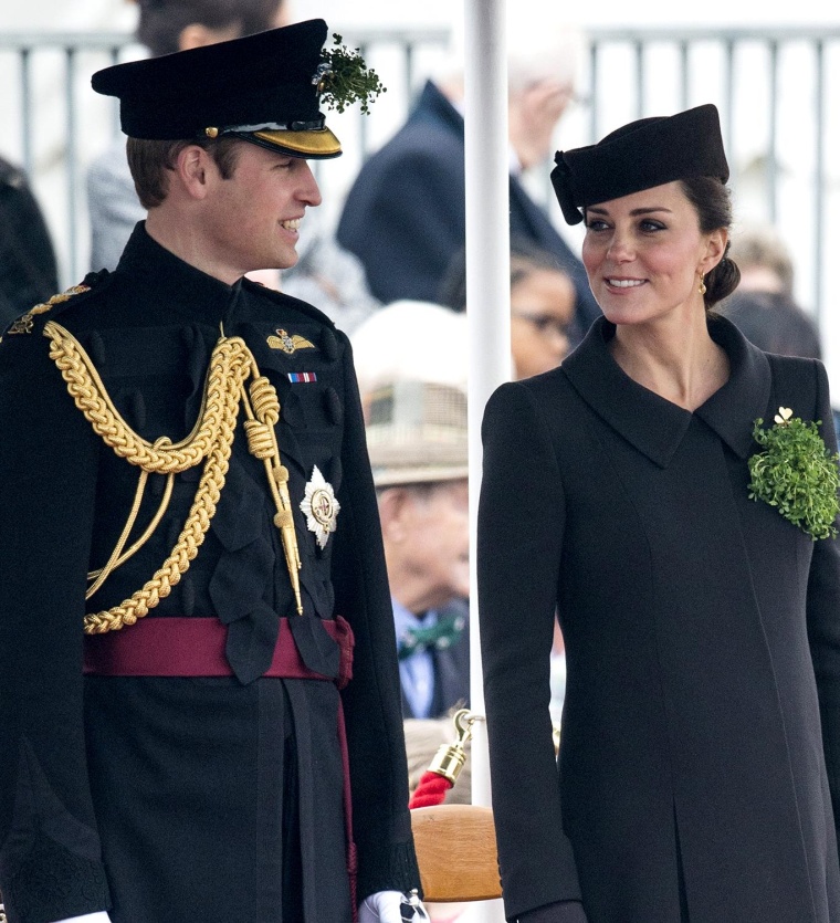 Image: The Duke And Duchess Of Cambridge Attend St Patrick's Day Parade At Mons Barracks