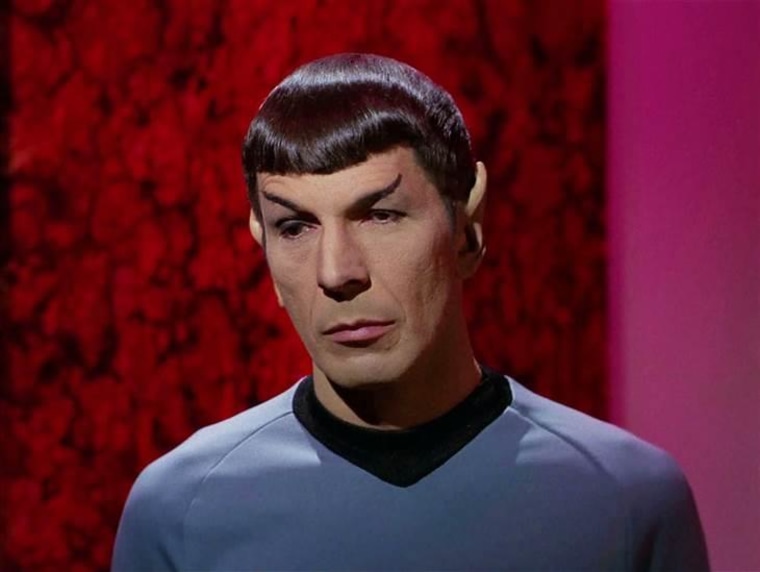 Leonard Nimoy as Mr. Spock in the Star Trek,1969.