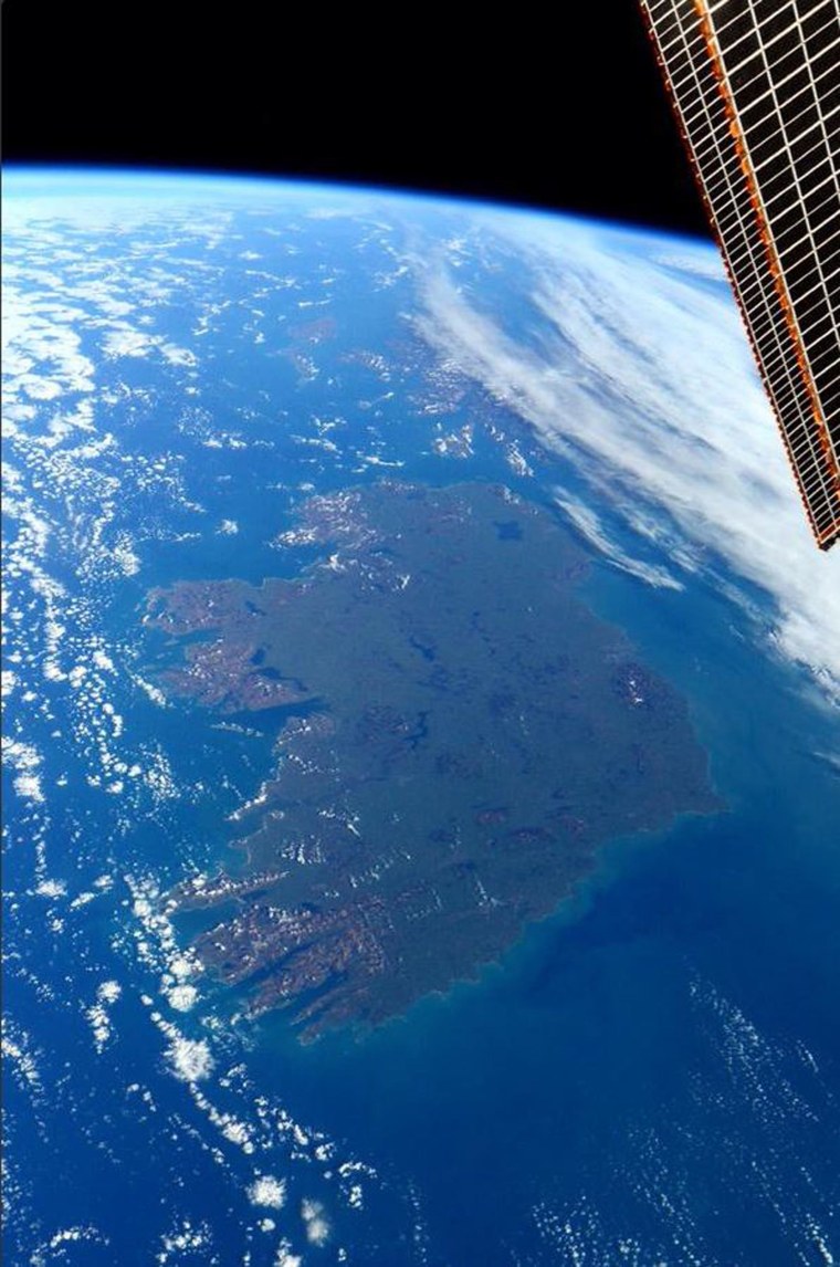 NASA astronaut Terry W. Virts tweeted this picture of Ireland for St. Patrick's Day. 