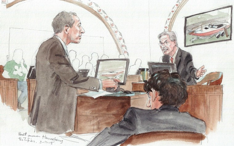 Image: David Henneberry on witness stand