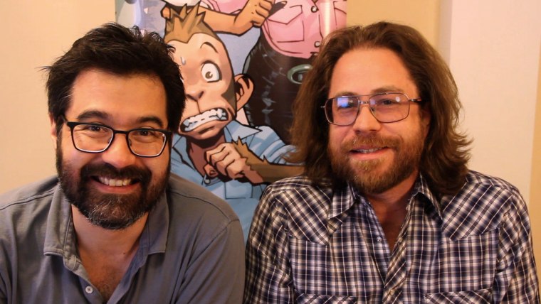 (L-R) Filmmaker/writer Greg Pak and singer/songwriter Jonathan Coulton, the creators of “The Princess Who Saved Herself."