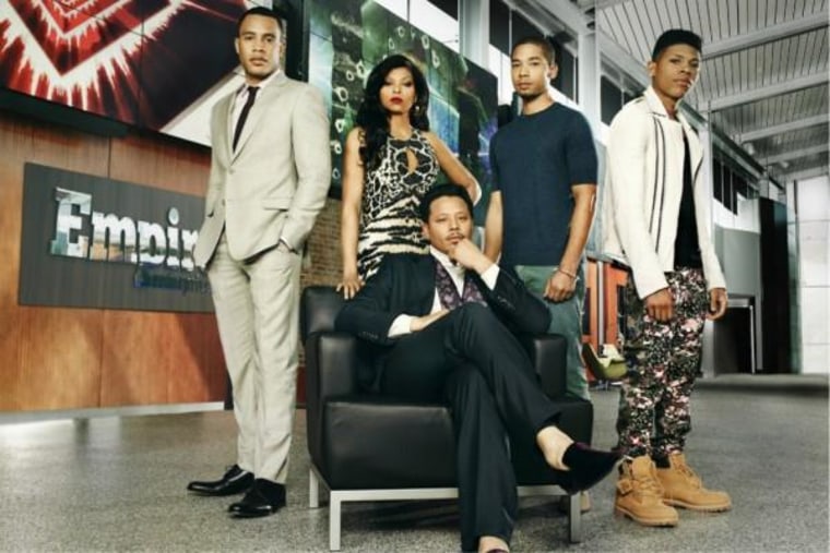 The cast of Fox's hit show, "Empire," from L to R: Trai Byers, Taraji P. Henson, Jussie Smollett, Bryshere Gray and Terrence Howard.