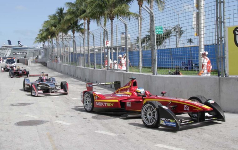 Image: Formula E racers
