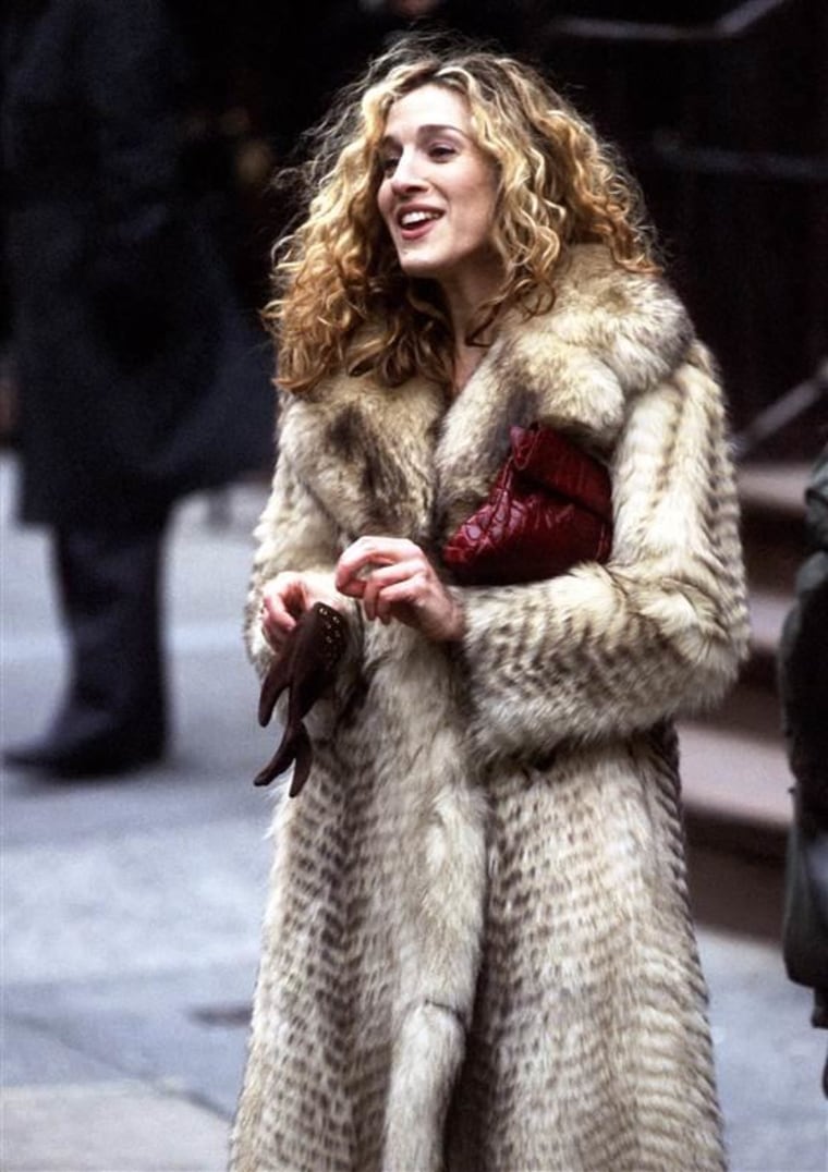 Sarah Jessica Parker films the first season of \"Sex and the City\" on Madison Avenue.