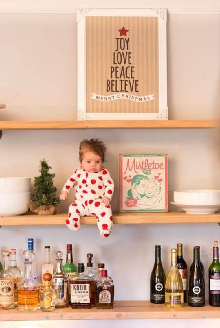 Annabelle, our elf on the shelf.