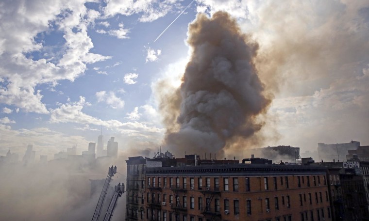Image: Building Collapse and Fire in New York