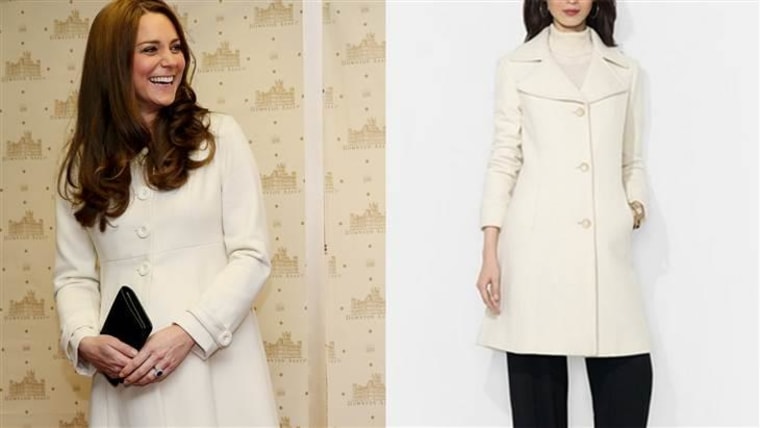Duchess Kate during an official visit to the set of Downton Abbey March 12 in London, England.