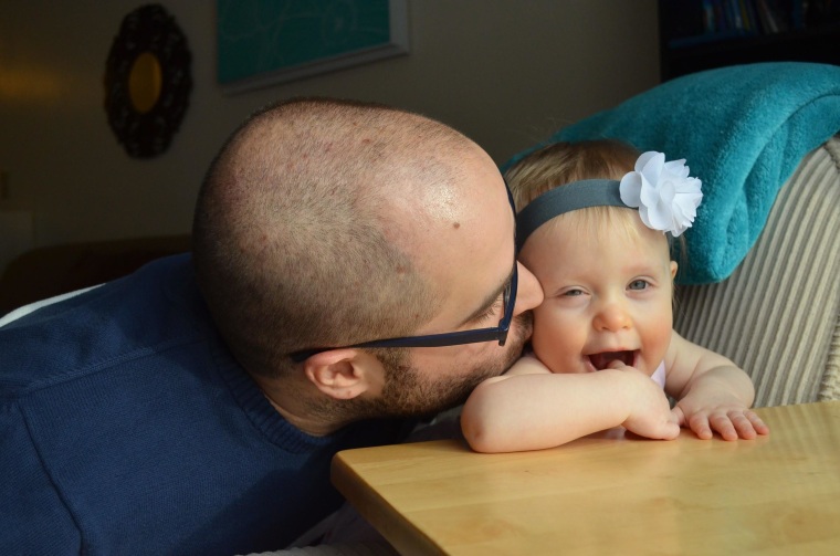 Bobby Ross enjoys a special moment with his daughter Luelle.