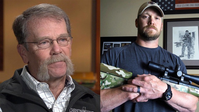 Wayne Kyle, father of Chris Kyle (the “American sniper”) amd file photo of Chris Kyle