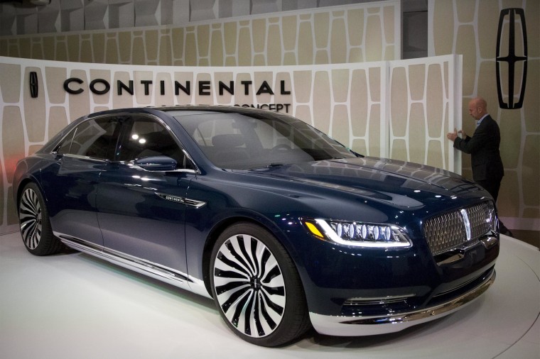 Image: Ford Motor Co. unveils the Lincoln Continental concept car at an event ahead of the New York International Auto Show in New York