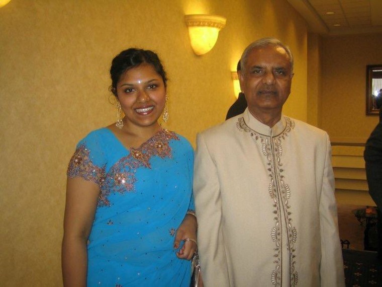 Molla Anam with his daughter, Nasia, who interviewed him for the First Days project.