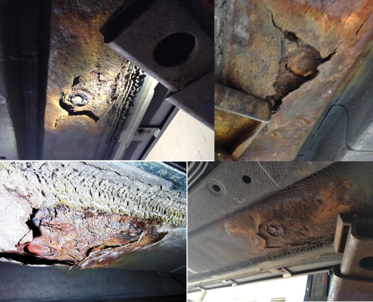 Image: Composite image of rust on Nissan Altima cars