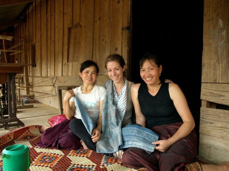 Suda with local partners in Laos in 2010.