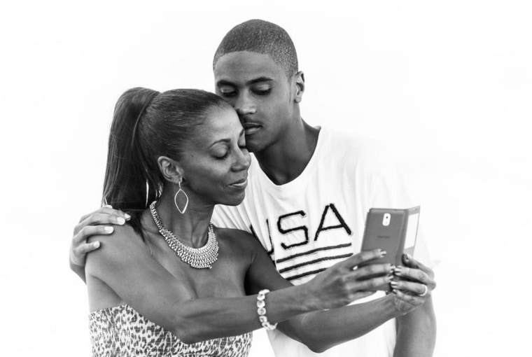 Holly Robinson Peete and her son R.J. 