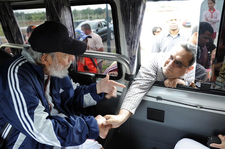 Cuba's Fidel Castro makes first public appearance in nine months