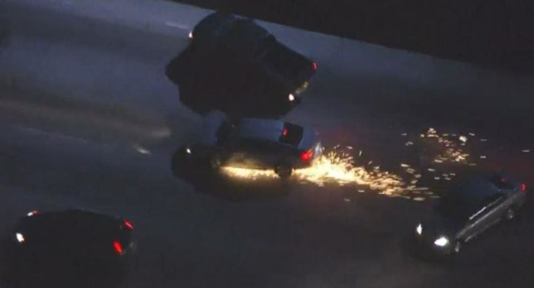 Image: High-speed pursuit comes to dramatic end