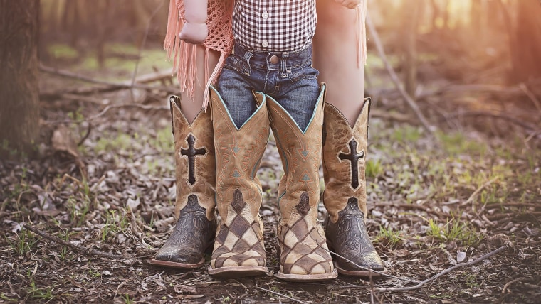 Sierra Sharry’s son Taos has his dad’s big boots to fill.