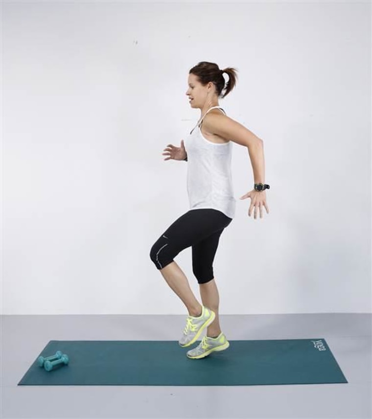 Jenna Wolfe jog in place workout move