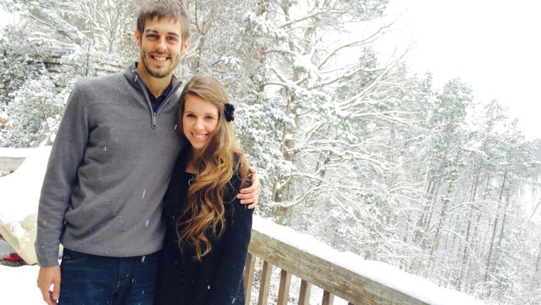 Jill Duggar and Derick Dillard in an engagement photo.