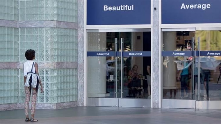 Dove's #ChooseBeautiful campaign asked women to define themselves as "beautiful" or "average."