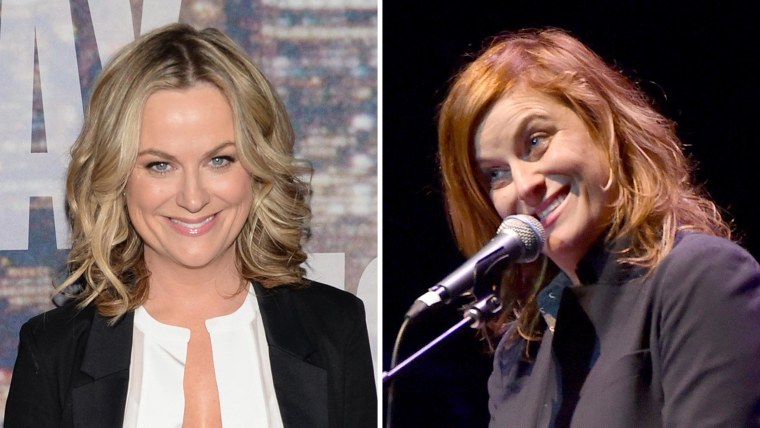 Amy Poehler changes hair color from blonde to red