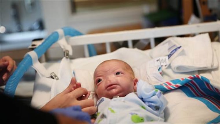 Eli in Women's and Children's Hospital in Mobile, Alabama in March, 2015. 