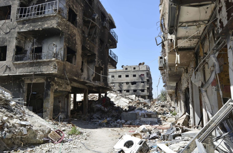 Image: Yarmuk Palestinian refugee camp in the Syrian capital