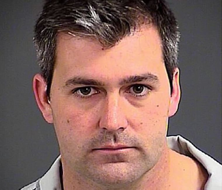 North Charleston police officer Michael Slager is seen after his arrest April 7 for the murder of Walter Scott, an unarmed man whom he had pulled over. 