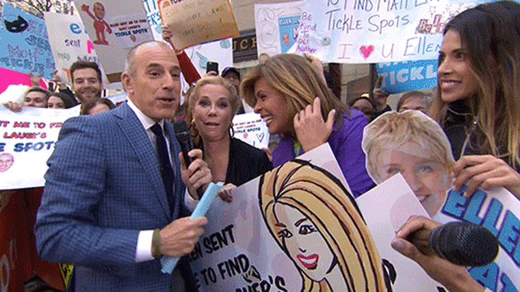 Kathie Lee Gifford finds a tickle spot