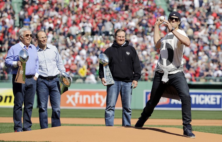 Tom Brady, Robert Kraft, Jonathan Kraft, Bill Belichick