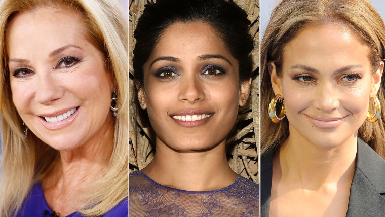 Kathie Lee Gifford, Jennifer Lopez and Freida Pinto.